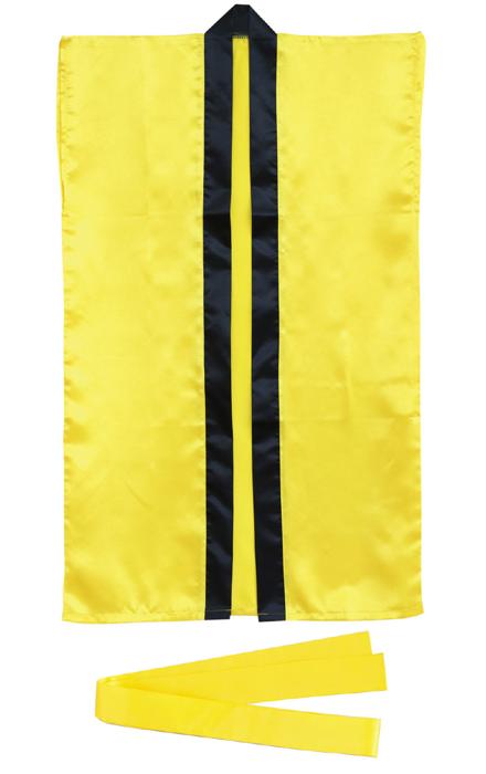 サテンロングハッピ　黄　J（ハチマキ付）0