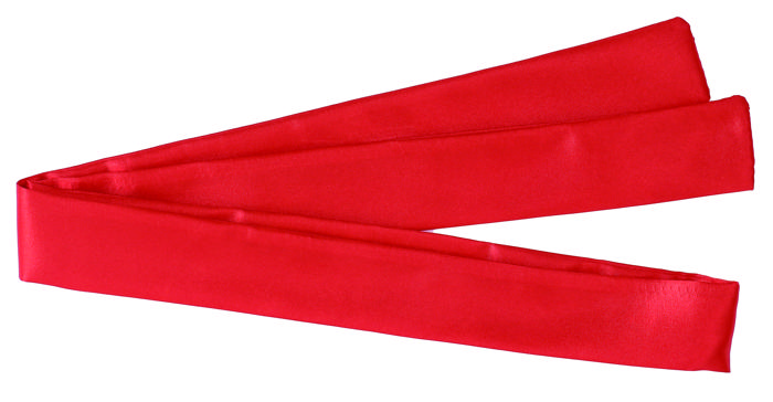 ソフトサテン　カラーハッピ　黒　襟赤　S1