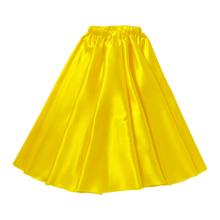 ソフトサテン　ロングスカート　黄　S