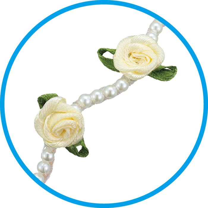 カチューシャ　花冠　ホワイト1