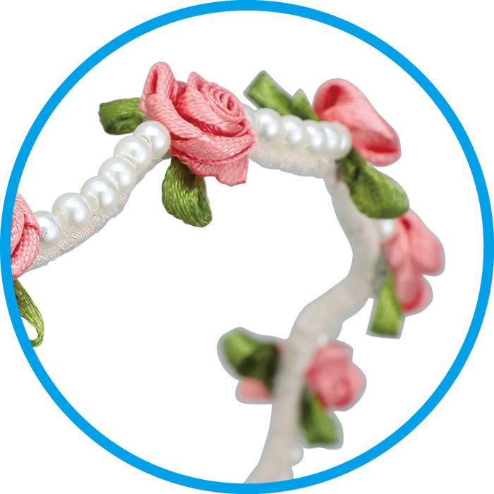 カチューシャ　花冠　ピンク1