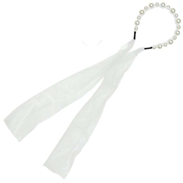 カチューシャ　パール　ホワイト0