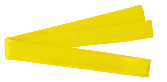 ソフトサテン　カラーハッピ　黒　襟黄　J1