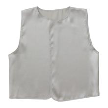 ソフトサテン　ベスト　銀　C