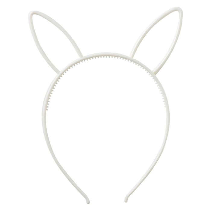 ウサギ耳付きカチューシャ　ホワイト0