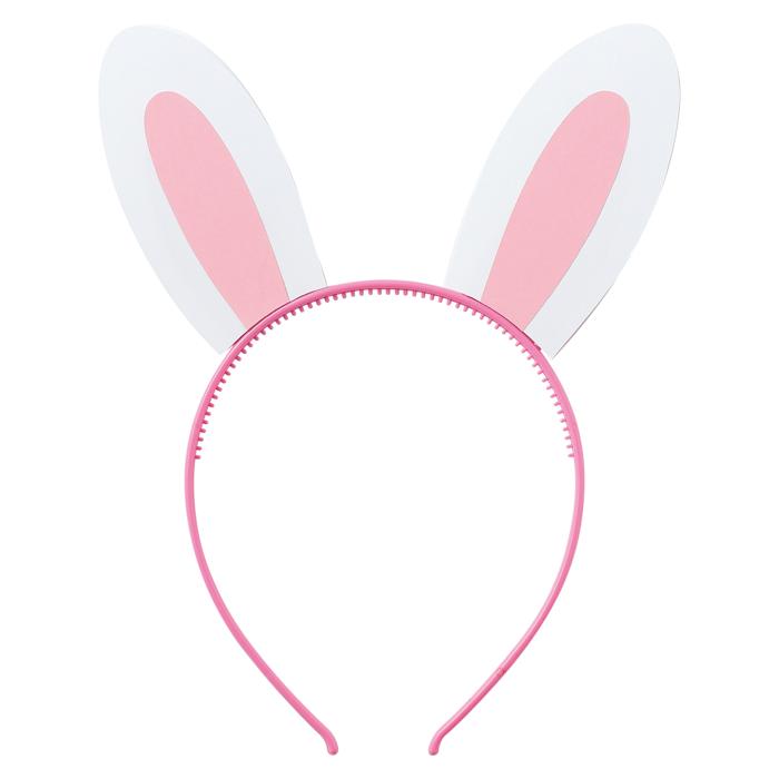 ウサギ耳付きカチューシャ　ピンク1