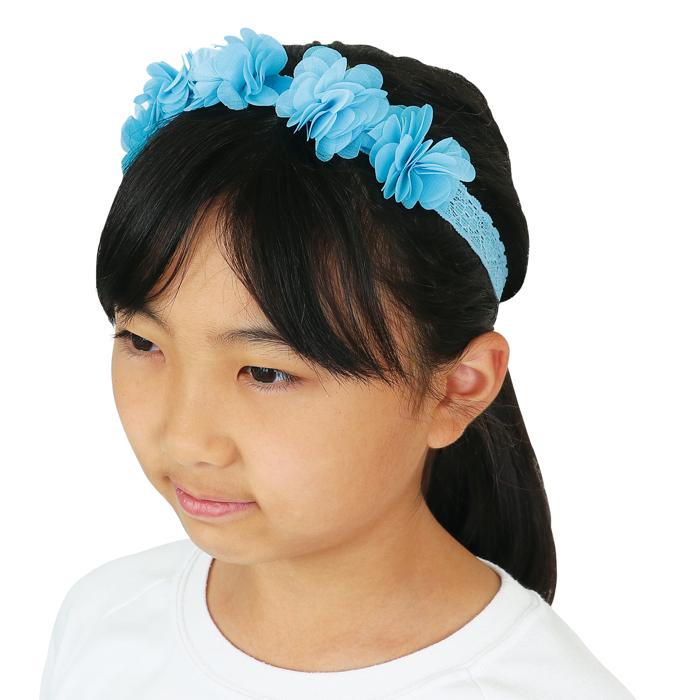 花のターバン　青1