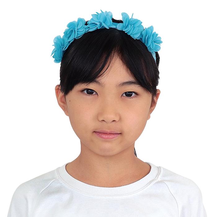 花のターバン　青2