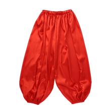 ソフトサテン　サルエルパンツ　赤　M