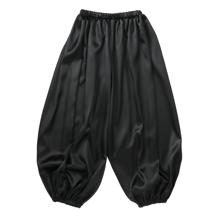 ソフトサテン　サルエルパンツ　黒　M