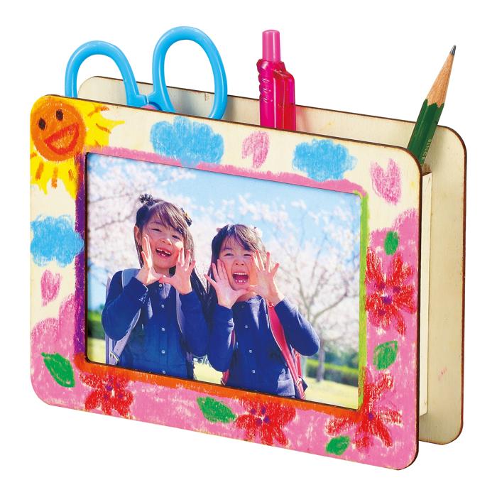 木製小物入れL判ホワイトシート付3