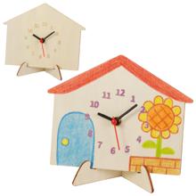 木製時計工作キット　おうち