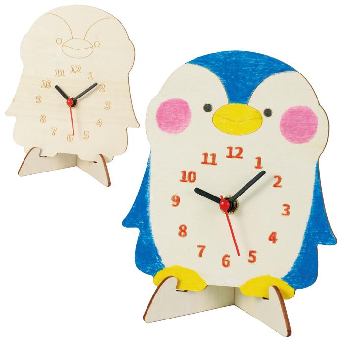 木製時計工作キット　ペンギン0