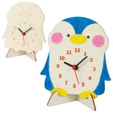 木製時計工作キット　ペンギン