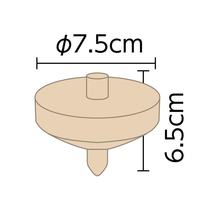木製ゴマ（ヒモ付）無着色　φ752