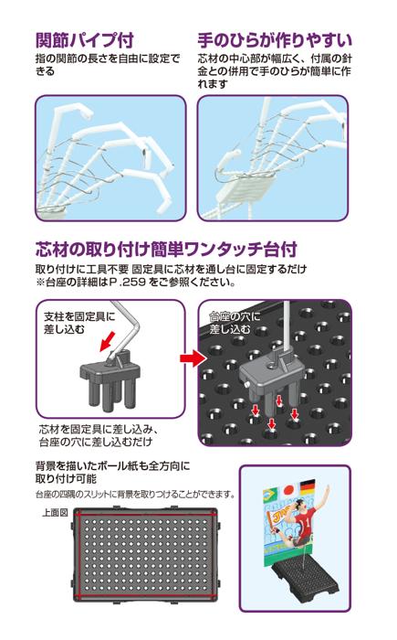 ワンタッチ台付ハンド芯6