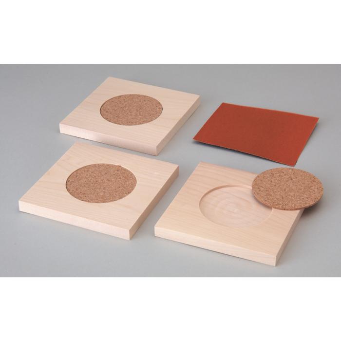 木彫コースター3枚組1