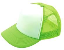 イベントメッシュキャップ　蛍光グリーン×ホワイト　124