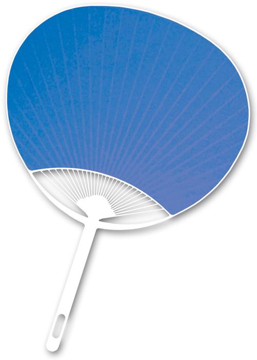 カラーうちわ　青0