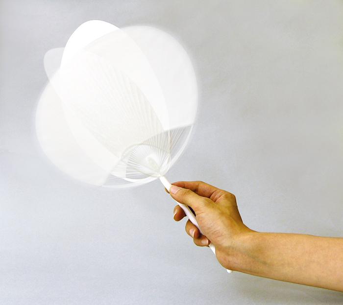 うちわ丸柄（プラ製）1