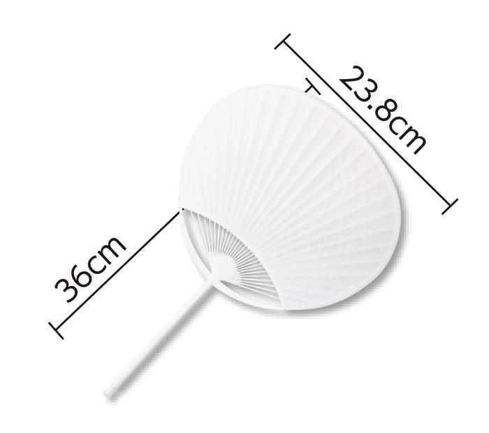 うちわ丸柄（プラ製）2