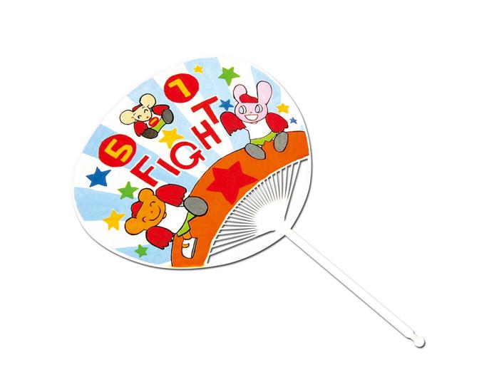 うちわ丸柄（プラ製）3