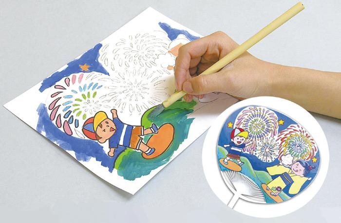 うちわ作り（タック付）6