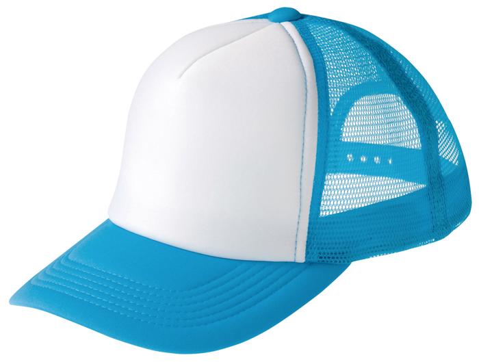 イベントメッシュキャップ　ターコイズ×ホワイト0