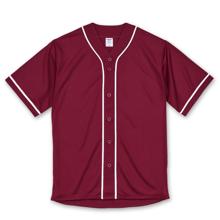 ベースボールシャツ　バーガンディー/ホワイト　M