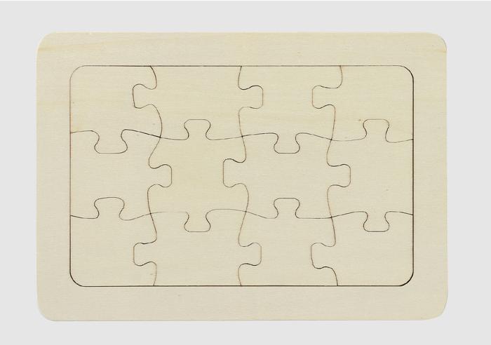 木製パズル　無地2
