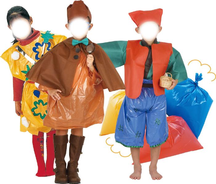 カラービニール袋 橙 10枚組1