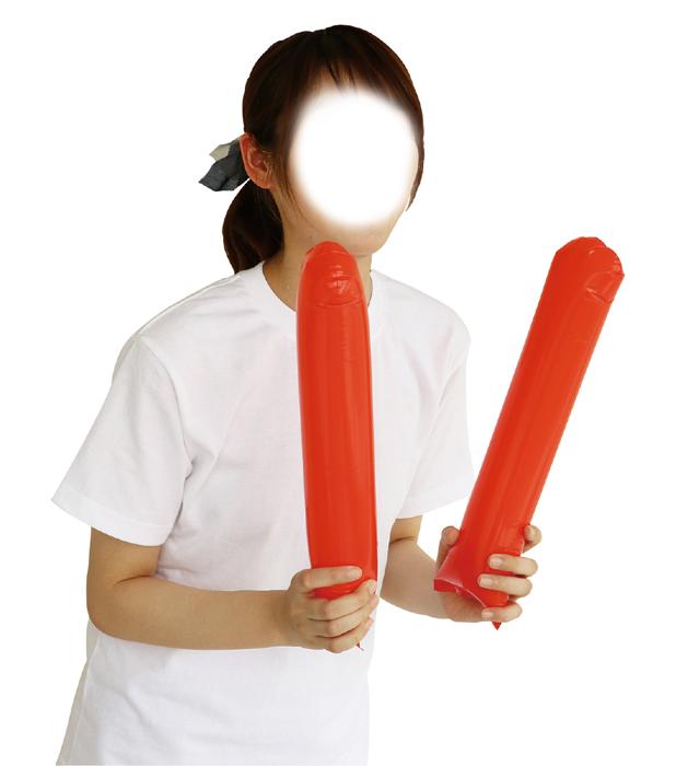 スティックバルーン　レッド1