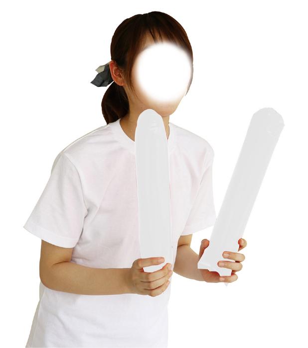 スティックバルーン　ホワイト2