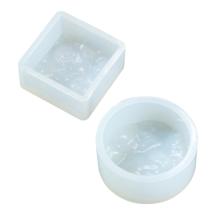 UVレジン　波型シリコンモールド丸型&正方形セット