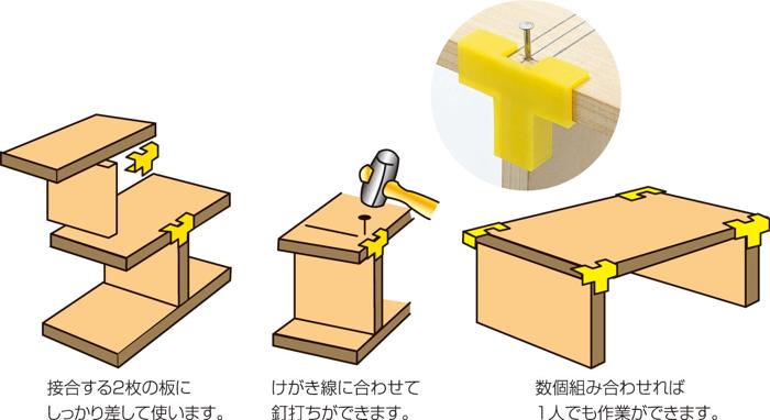 木工ガイド　10mm　クリア　2個組1