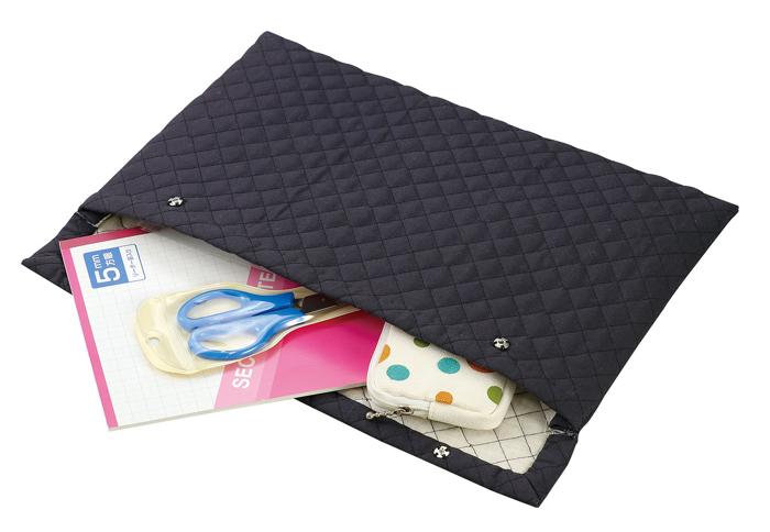 基礎縫いタブレットケース　チャコールグレー1