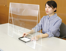 飛沫防止透明パーテーション　大1.0　窓あきタイプ