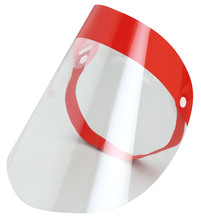 カラーフェイスシールド(脱着タイプ) 赤