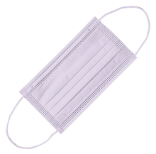 カラー不織布マスク（10枚入) パープル