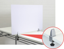 クランプ式パネルパーテーションセット　大　ホワイト