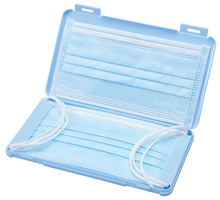 プラスチック製マスクケース　ブルー