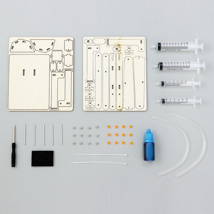 水の力でうごく！木製ショベル組立キット3