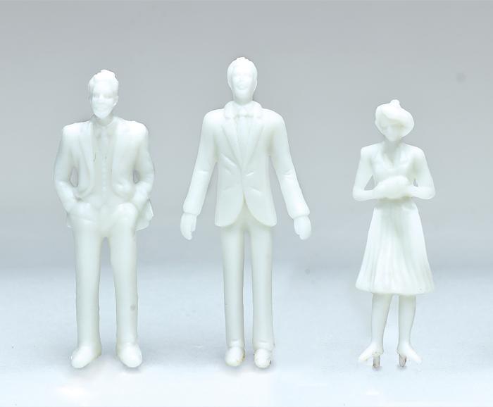 ジオラマ模型　人物（塗装無）　1/50　10個組0