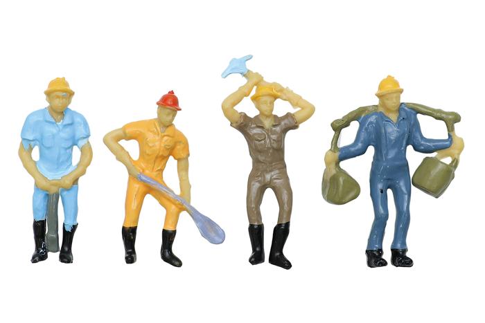 ジオラマ模型　工事現場の人　1/42　10個組0