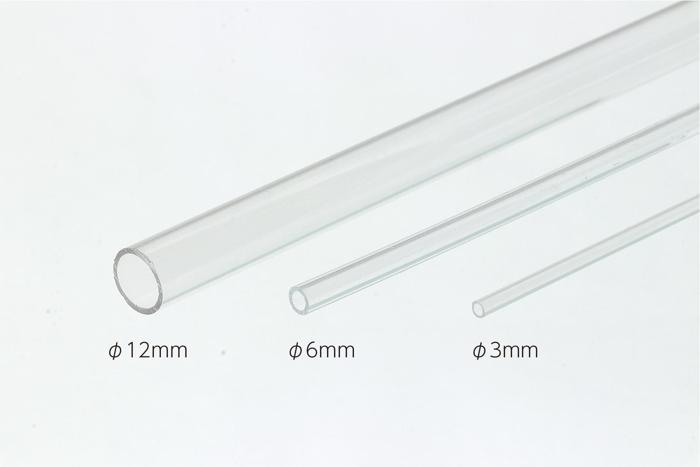 透明アクリルパイプ　φ12×500mm　5本組0