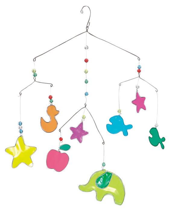 ステンドグラス風ゆらゆらモビール1