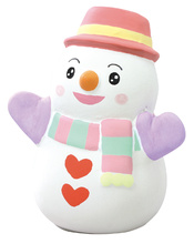 おえかき陶器貯金箱ゆきだるま