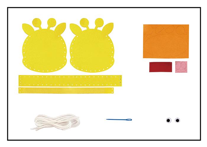 てづくりフェルトバッグ　キリン2