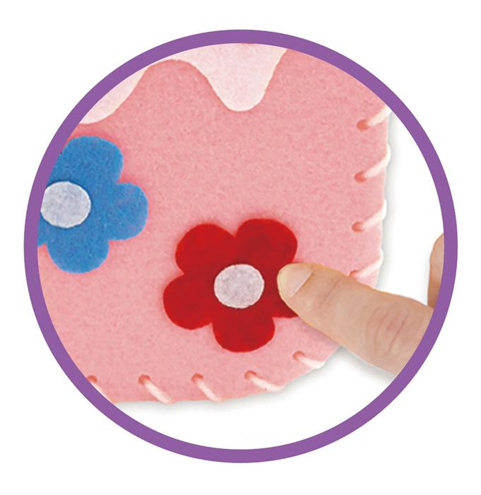 てづくりフェルトバッグ　フラワー1