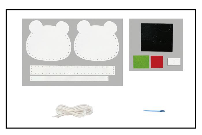 てづくりフェルトバッグ　パンダ2